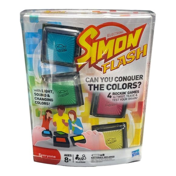 ✅SIMON FLASH Hasbro Electronic Game Cubes with Light, Sound & Changing Colors✅ - Picture 1 of 7